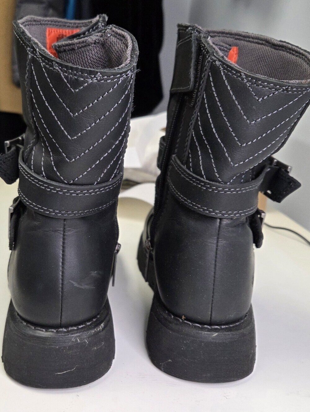Harley-Davidson Womens Brinser Black Waterproof Motorcycle Boots Size 7.5 - Picture 8 of 10
